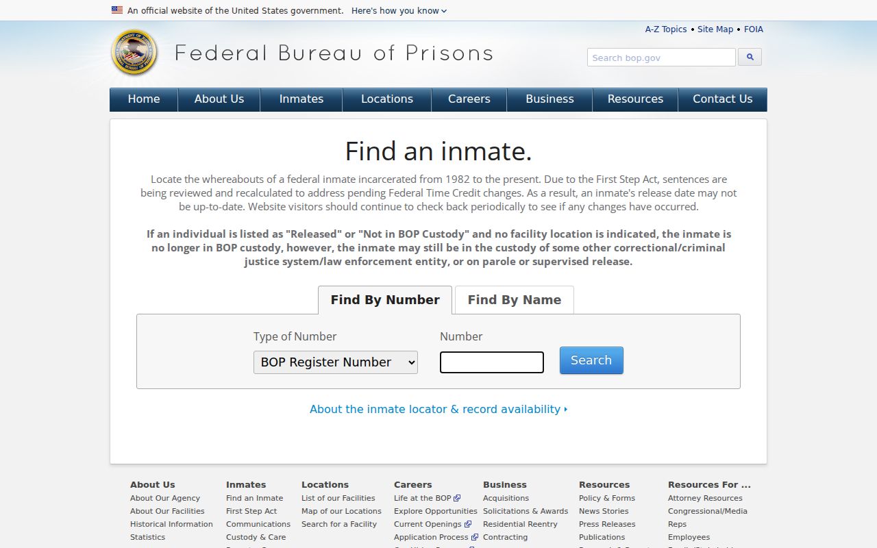 Bridgeport criminal court records Federal Bureau of Prisons inmate locator